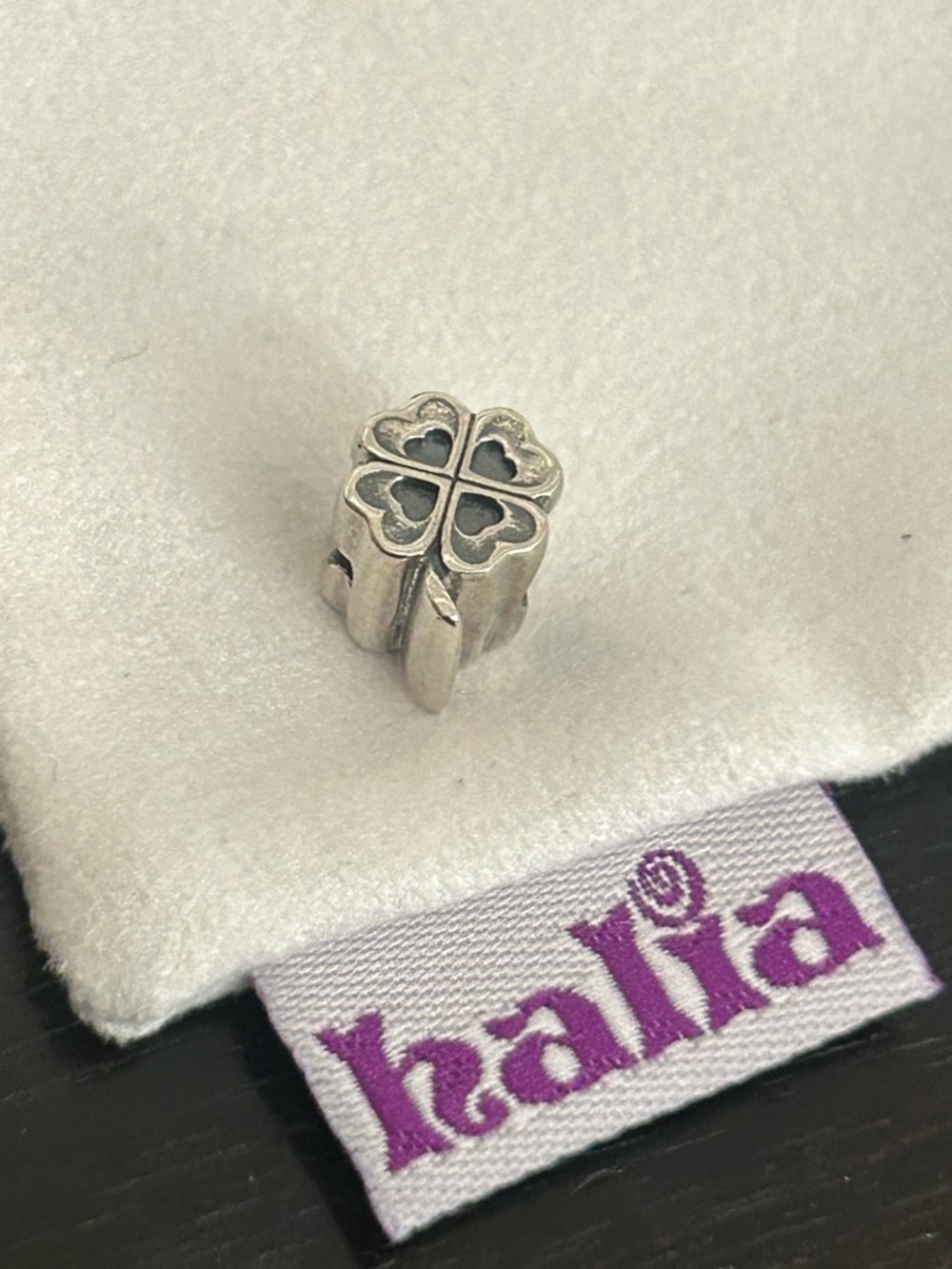 Pandora-style “Fortunate One” Charm - Sterling Silver